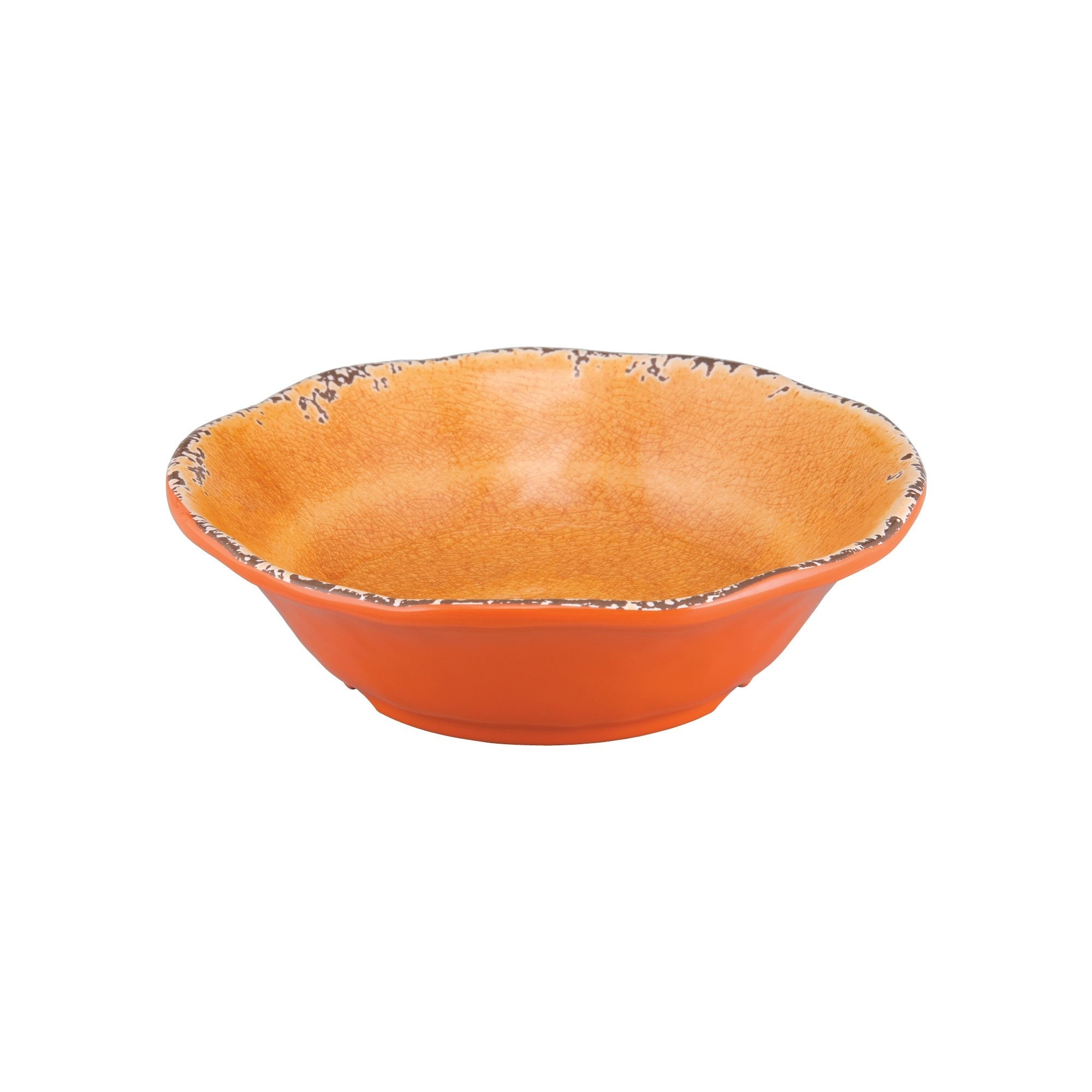 UPware 12 Piece Crackle Melamine Dinnerware Set Orange On Sale
