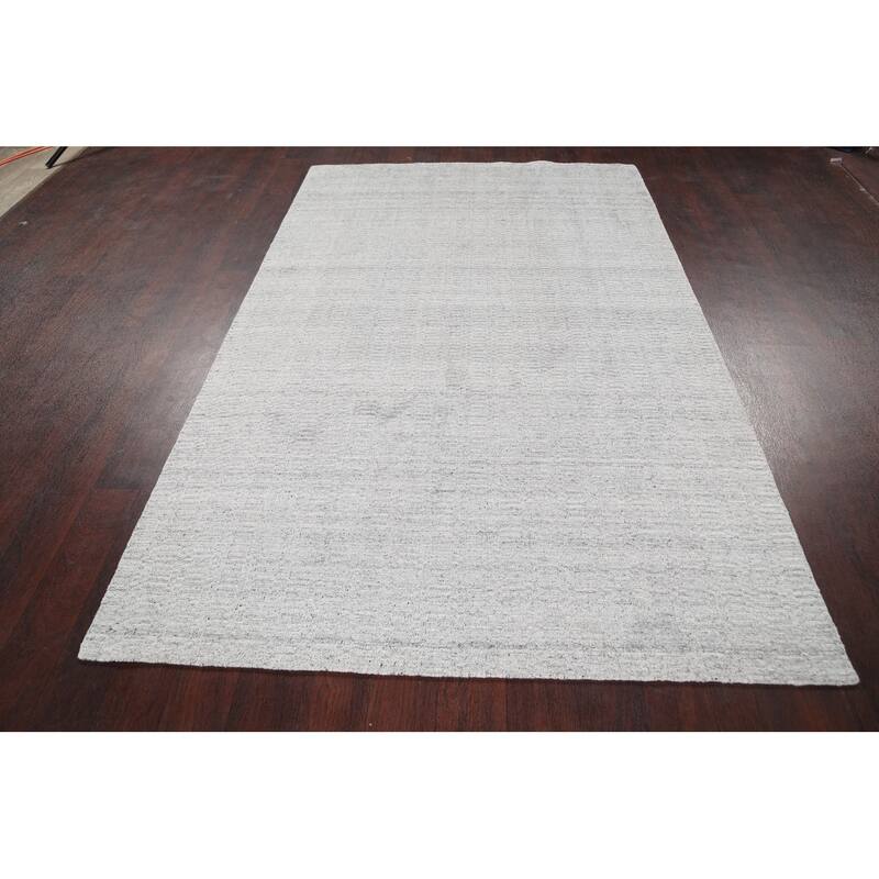 Geometric Contemporary Moroccan Oriental Wool Area Rug Hand-knotted - 4'10" x 7'7"