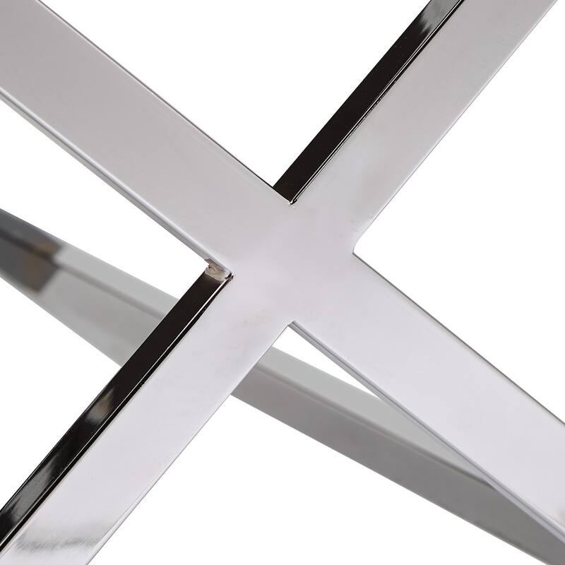 Camille X Base Mirrored Accent Campaign Table by iNSPIRE Q Bold
