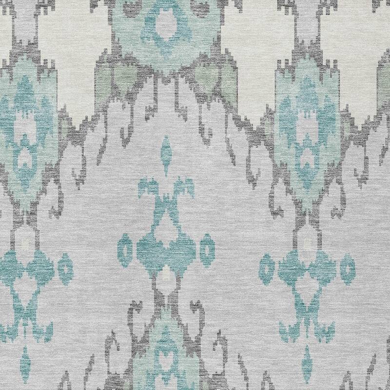 HomeRoots Ikat Transitional Rectangle Outdoor Rug