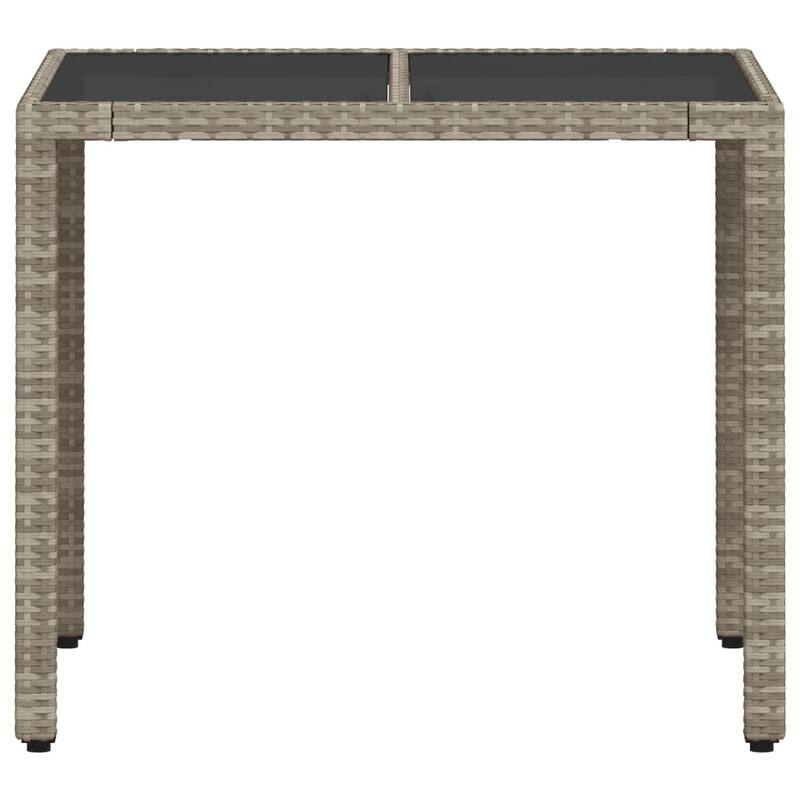 vidaXL Garden Table Set of 4 Light Grey - 35.4 x 35.4 x 29.5