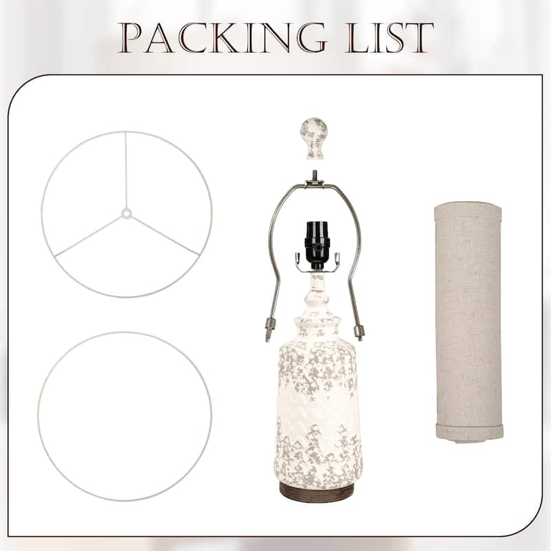 2 Set Modern Ceramic 22.5"H Nightstand Table Lamp