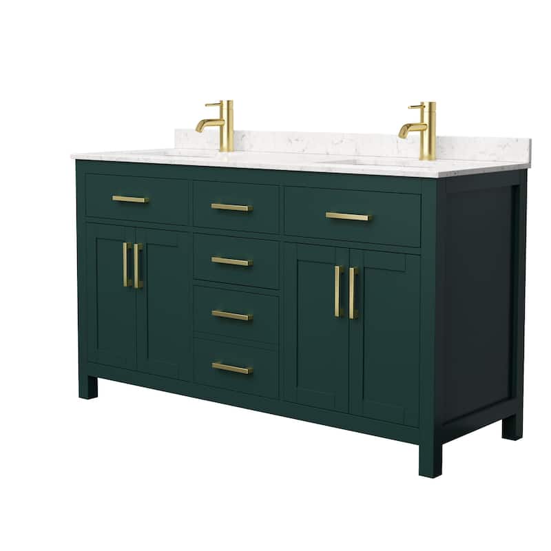 Wyndham Collection Beckett 60" Free Standing Double Basin Vanity Set