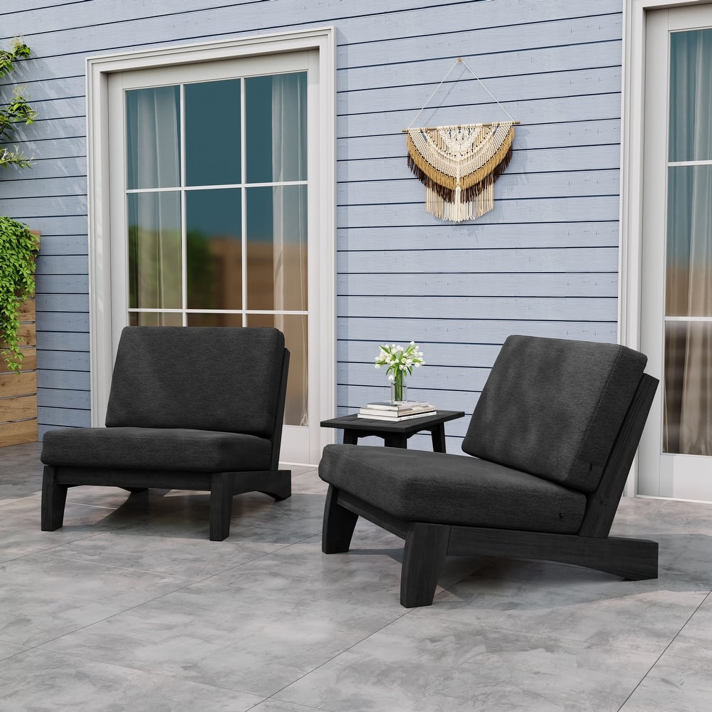 Outdoor Sectional Furniture Teak Conversation Set with Side Table