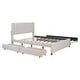 preview thumbnail 10 of 15, Charming Upholstered Platform Bed with Extra Storage and Comfort
