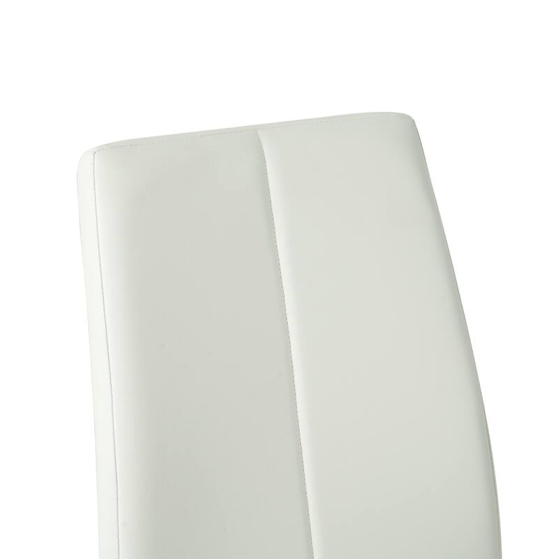 Upholstery Dining Chairs Set of 4 - White PU
