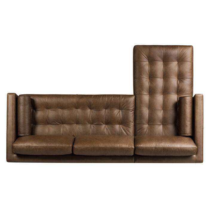 Poly & Bark Napa 104.5" Left Sectional Sofa - Full Grain Genuine Italian Leather