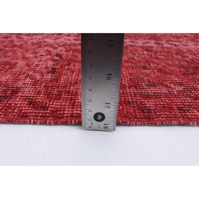 ECARPETGALLERY Hand-knotted Color Transition Dark Red Wool Rug - 5'11 x 9'10