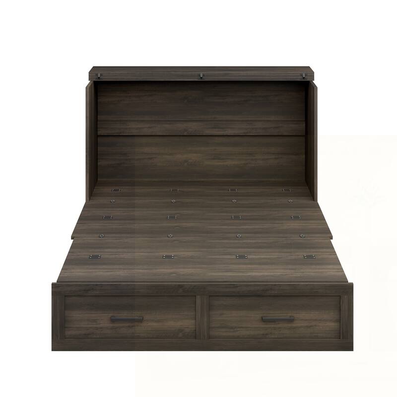 Foldable Platform Bed with Large Storage Drawer