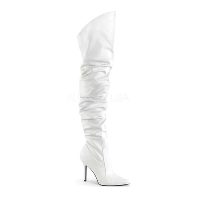 white leather slouch boots