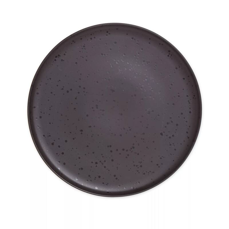 16 Piece Stoneware Dinnerware Set in Pepper With Reactive Glaze