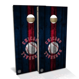 Chicago C Baseball Outdoor Cornhole Board Set