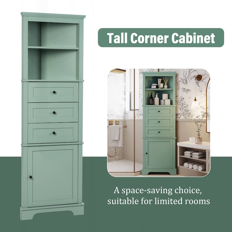 Versatile Triangle Cabinet with Multiple Storage Options for Various Rooms