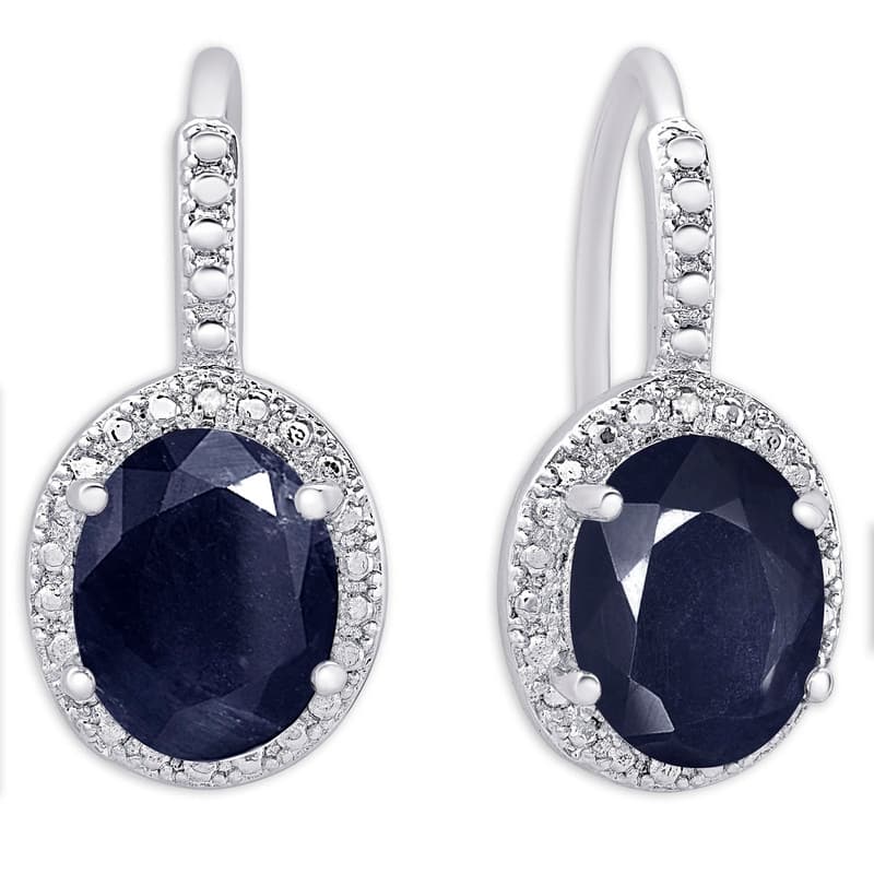 Victoria Townsend .925 Sterling Silver Amethyst & Diamond Accent Drop Earrings