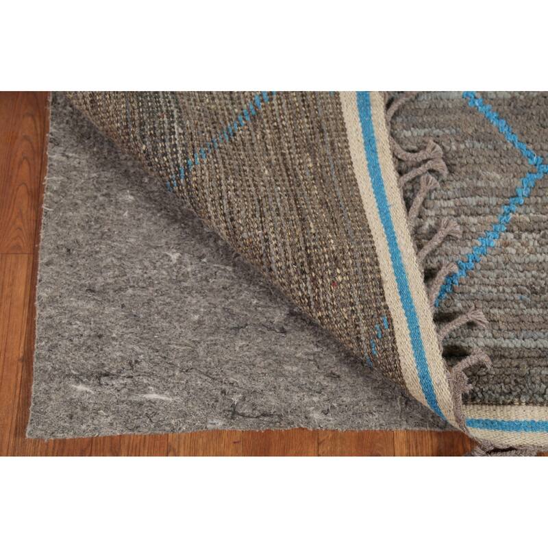 Trellis Moroccan Oriental Area Rug Hand-Knotted Wool Carpet - 4'0"x 6'10"