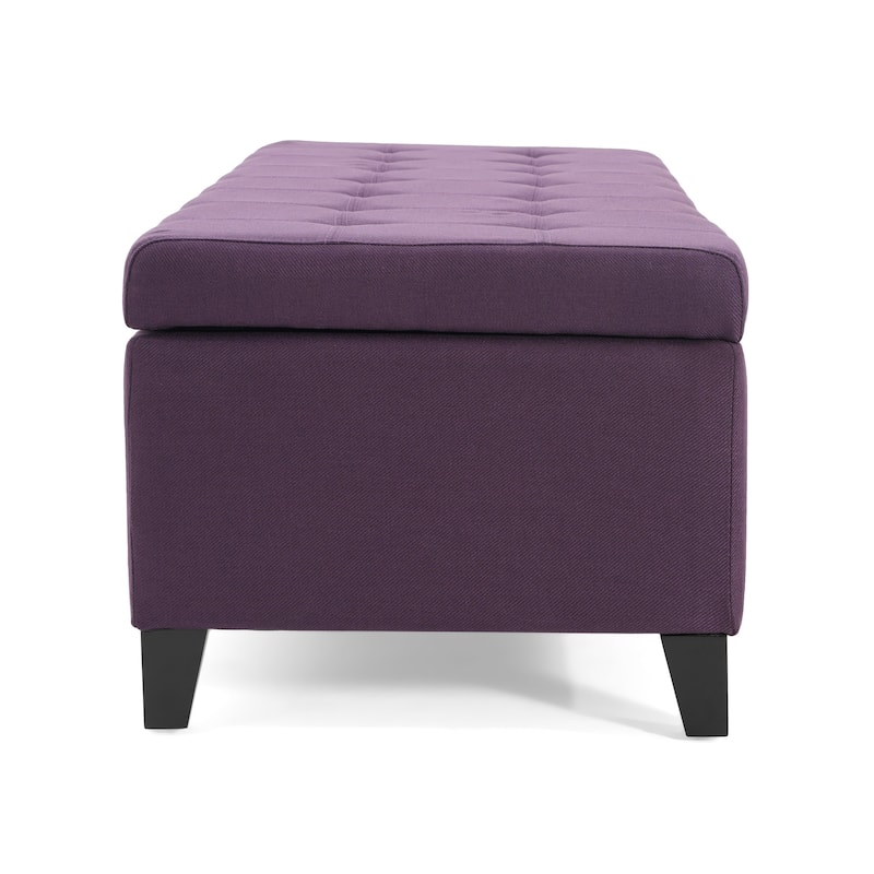 Mission Tufted Fabric Storage Ottoman Bench by Christopher Knight Home