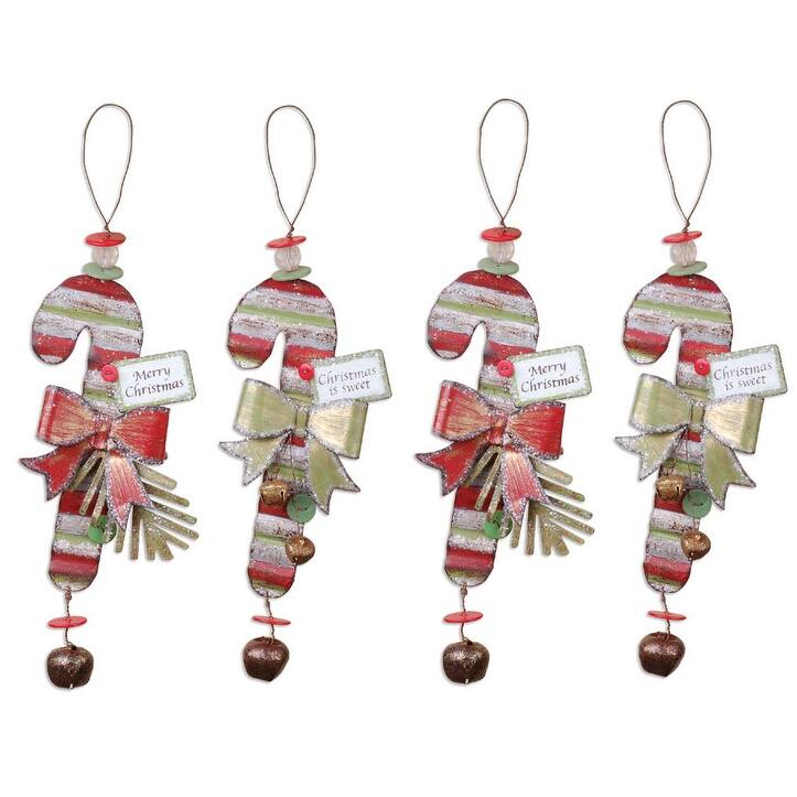 Christmas Candy Cane Ornament, Set of 2
