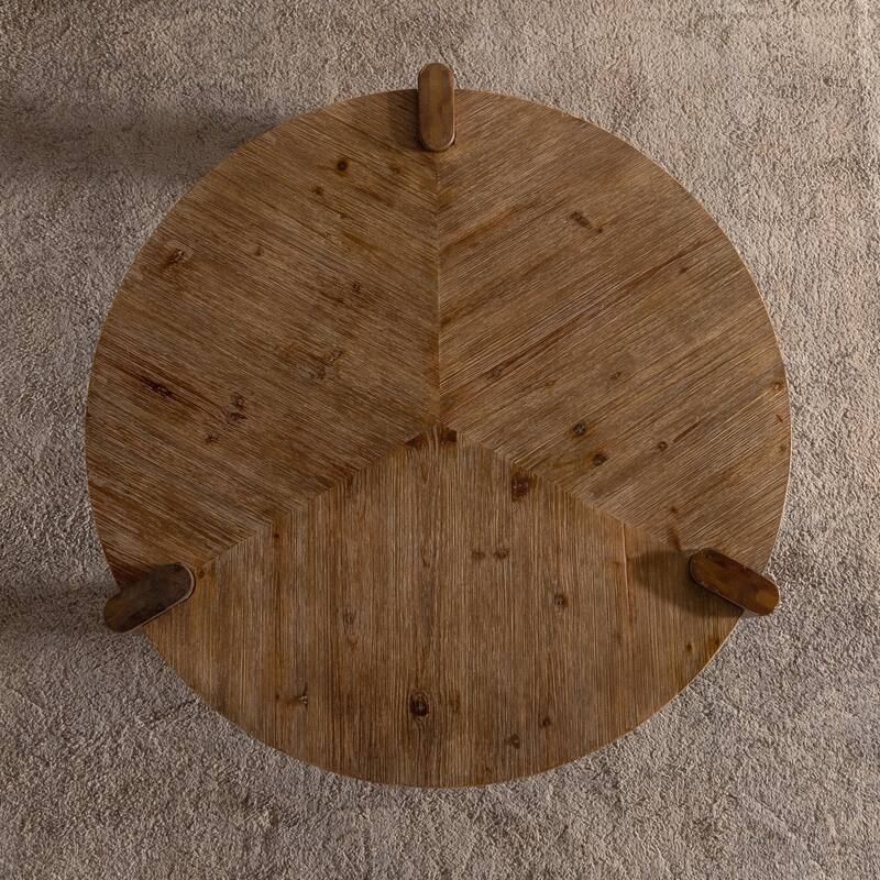Versatile Rustic Wood Coffee Table for Various Rooms, Easy Assembly