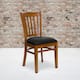 Option black vinyl seat/cherry wood frame