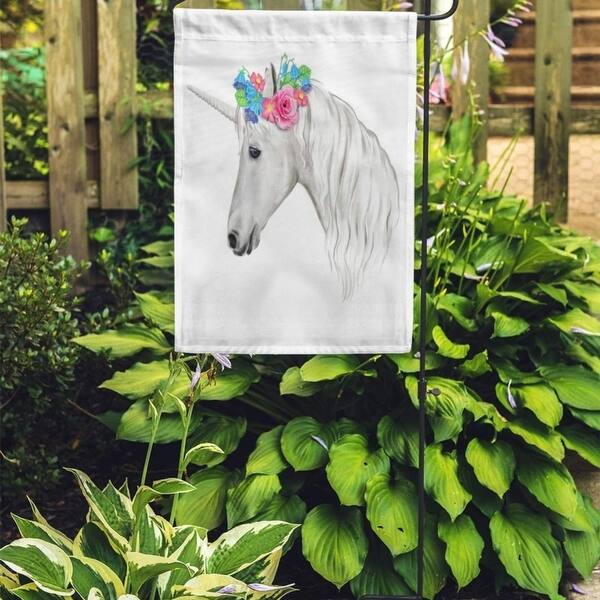 Shop Blue Unicorn Wreath Of Flowers White Horse Watercolor Digital