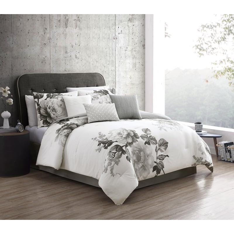 Riverbrook Home Ridgely Black 100 Percent Cotton 7 Piece Comforter Set