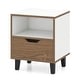 preview thumbnail 8 of 6, Gymax Nightstand Mid Century Modern Bedside Table w/ Drawer Open