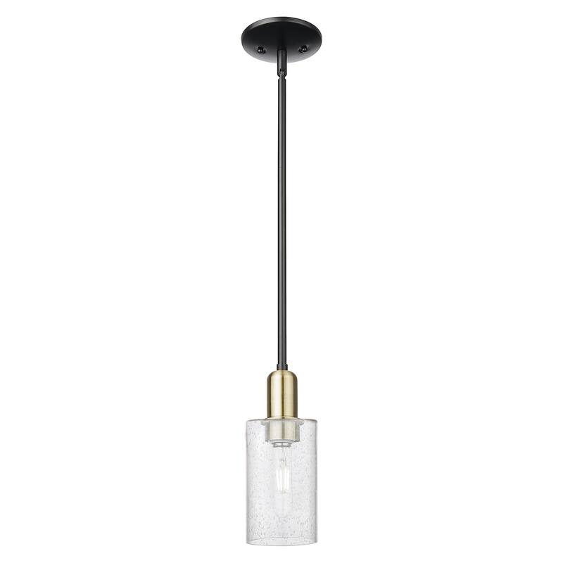 Innovations Lighting Endless Possibilities Arcadia - Clymer - 1 Light 4" Stem Hung Mini Pendant - Black Antique Brass/Seedy