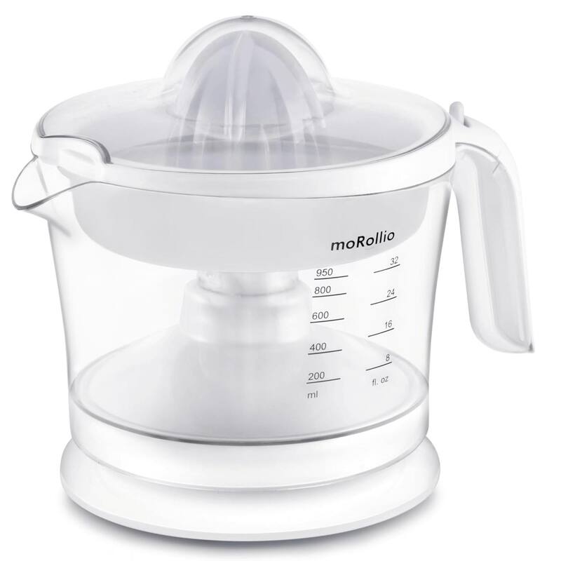 moRollio Compact 32oz Electric Citrus Juicer - White