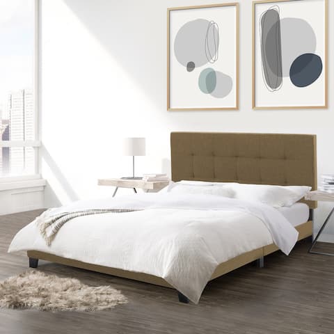 CorLiving Ellery Fabric Tufted Double Bed