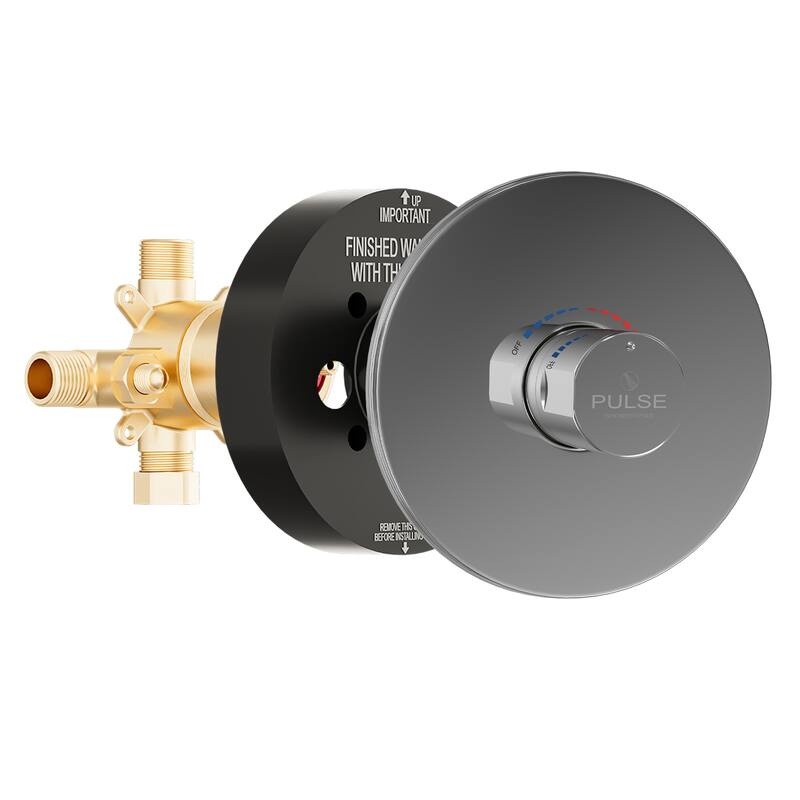 Diamond Line Pressure Balanced Shower Valve with Round Trim - Chrome