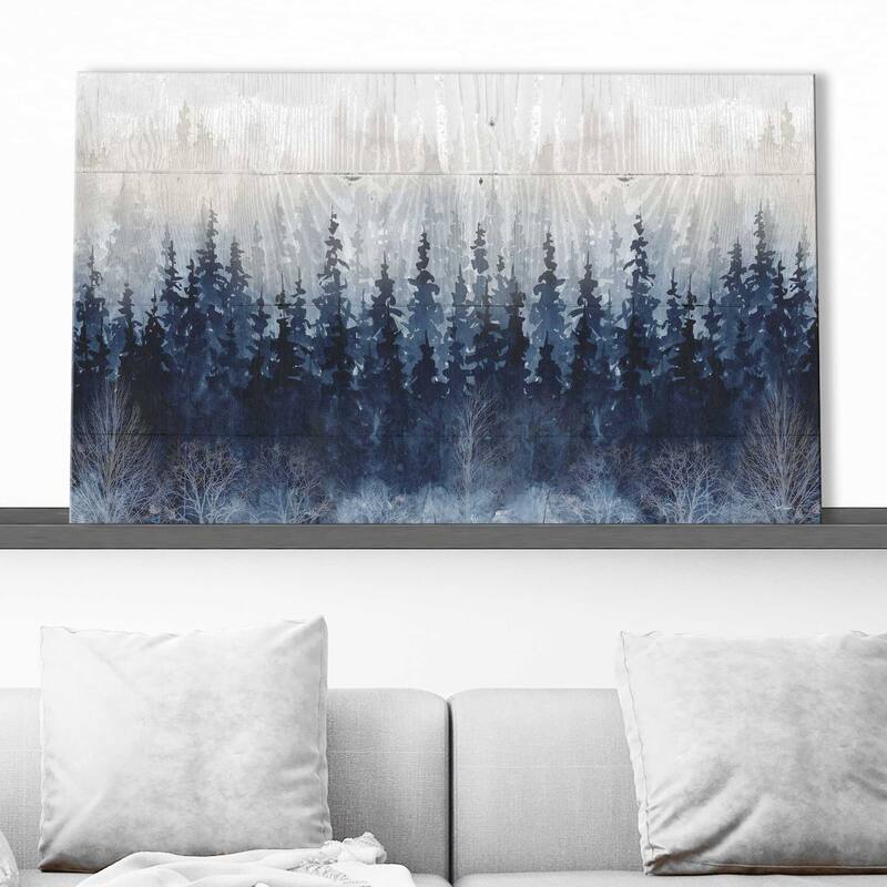 "Misty Indigo Forest (Horizontal)" by Carol Robinson Print on Canvas