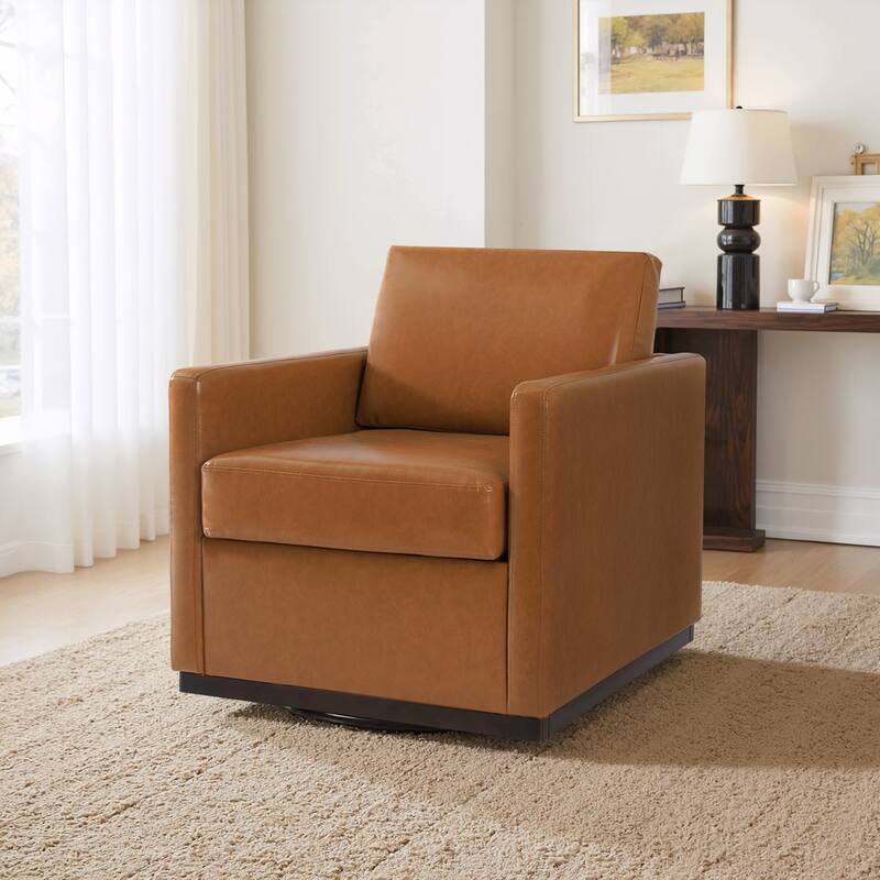 Modern Upholstered Swivel Accent Arm Chair