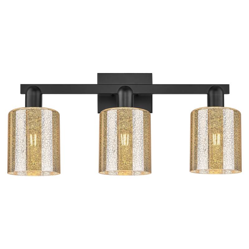 Innovations Lighting Endless Possibilities Arcadia - Cobbleskill - 3 Light 24" Bath Vanity Light - Mercury/Matte Black