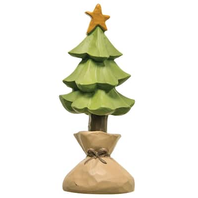 Resin Christmas Tree in Sack - 1 Foot