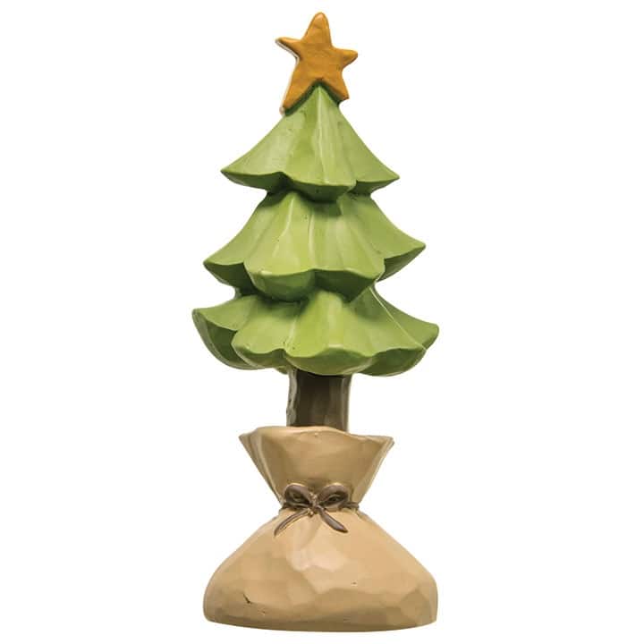 Resin Christmas Tree in Sack - 1 Foot
