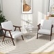 preview thumbnail 10 of 14, Gymax Set of 2 Accent Chair Leathaire Leisure Armchair w/ Rubber Wood