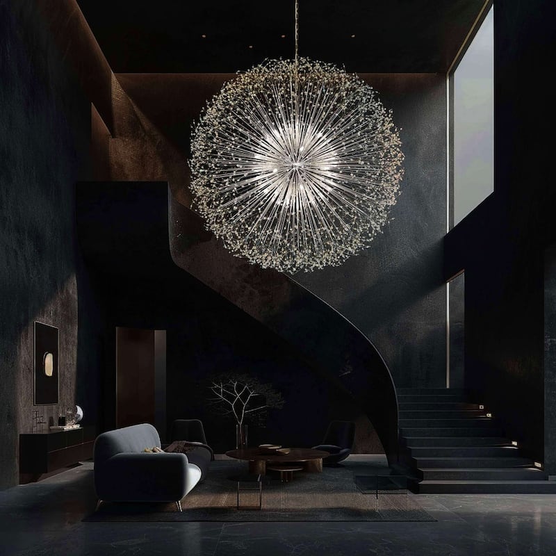 Crystal Chandelier 63" Firework Lighting Starburst Pendant light