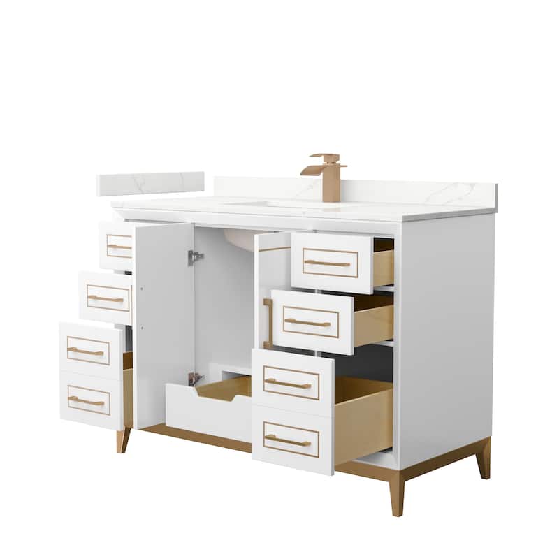 Marlena 48-inch Single Vanity, Quartz Top