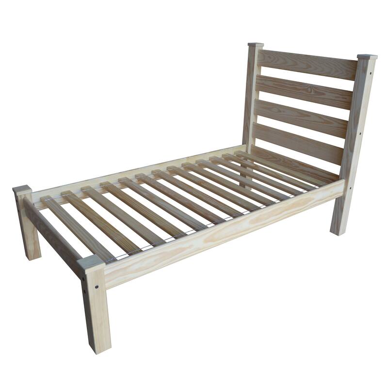 Homestead Unfinished Solid Pine Twin Platform Bed