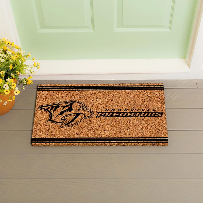 Nashville Predators Monochrome Indoor/Outdoor Coir Door Mat - 28" x 16"