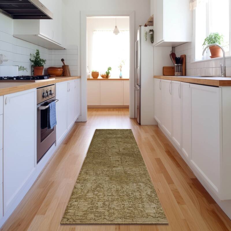 Premium Washable Super Soft Solid Abstract Mayfield Rug - Beige - 2' 3" x 7' 6" - Runner