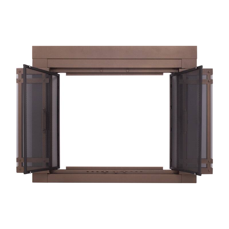 Pleasant Hearth Aerin Fireplace Glass Door Burnished Bronze