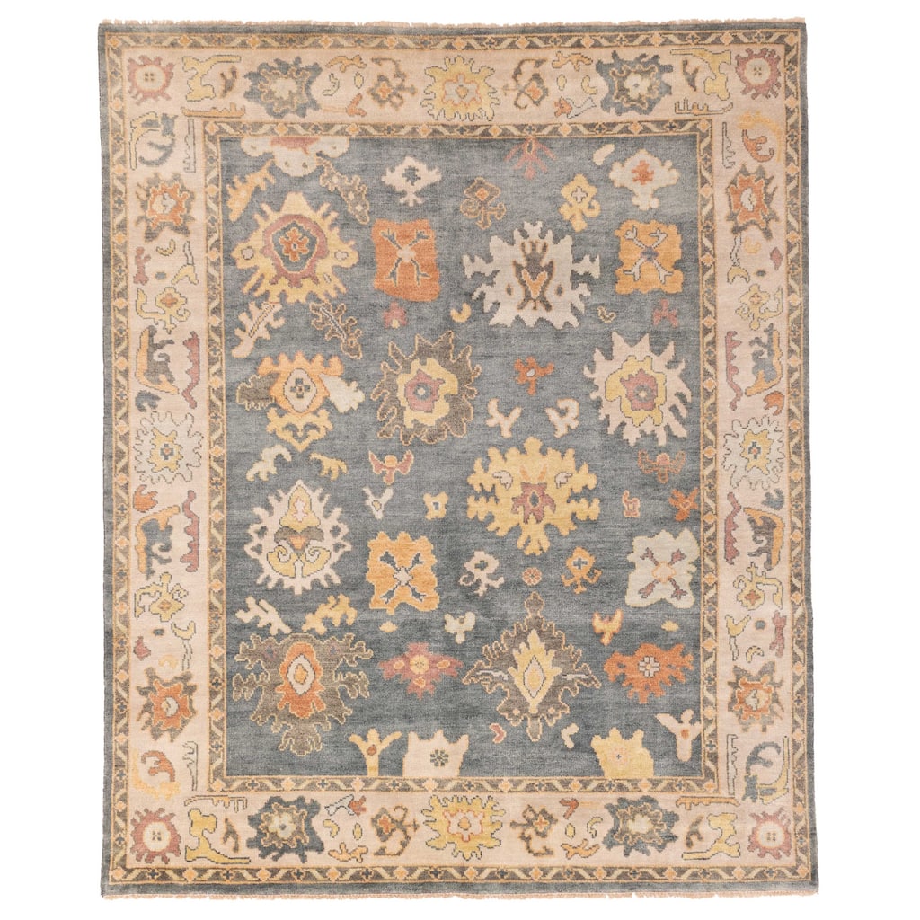 ECARPETGALLERY Hand-knotted Modern Oushak Dark Teal Wool Rug - 7'11 x 9'6