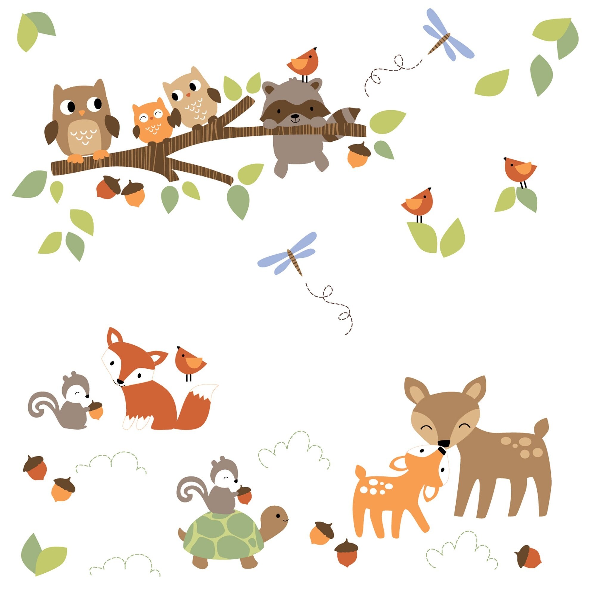 Shop Lambs Ivy Woodland Tales Forest Animals Wall Decals