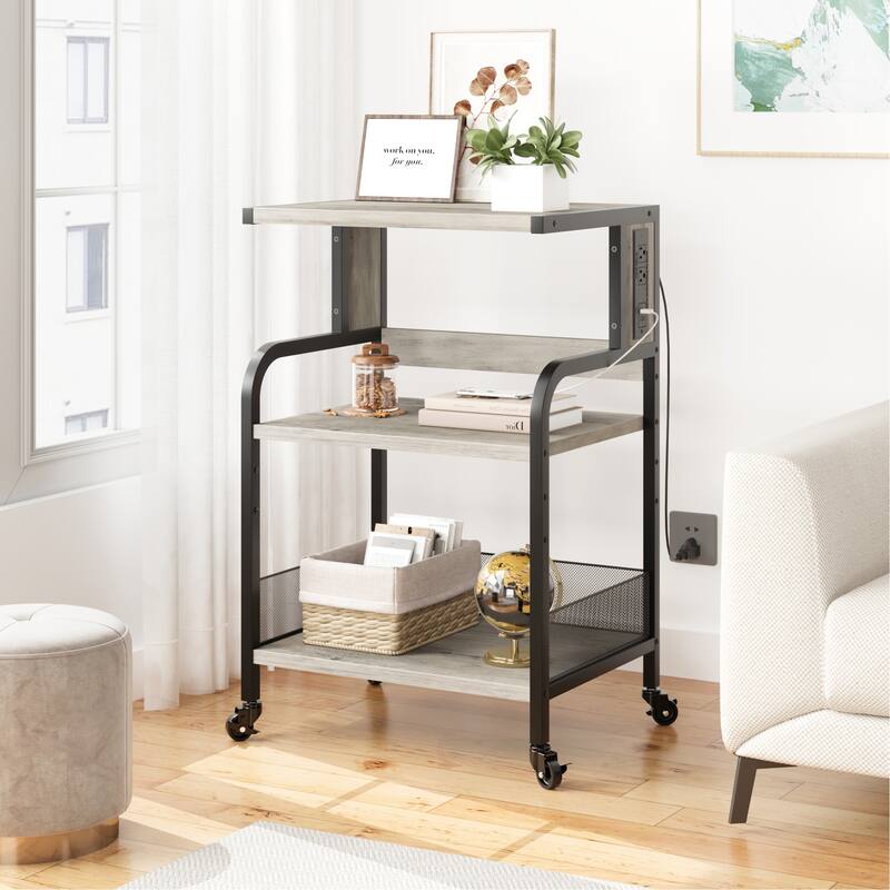 Movable File Cabinet Printer Stand for Home Office