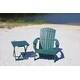 preview thumbnail 6 of 7, Riverstone Solid Cedar Adirondack Extra Wide Chair with build in bottle opener & matching folding table - Forest Green