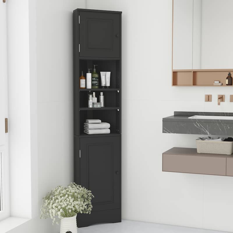 Corner Cabinet Tall Bathroom Storage Cabinet