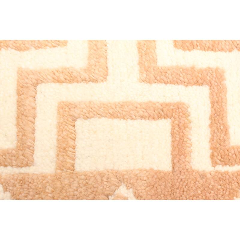 ECARPETGALLERY Hand-knotted Tangier Cream Wool Rug - 5'2 x 7'11
