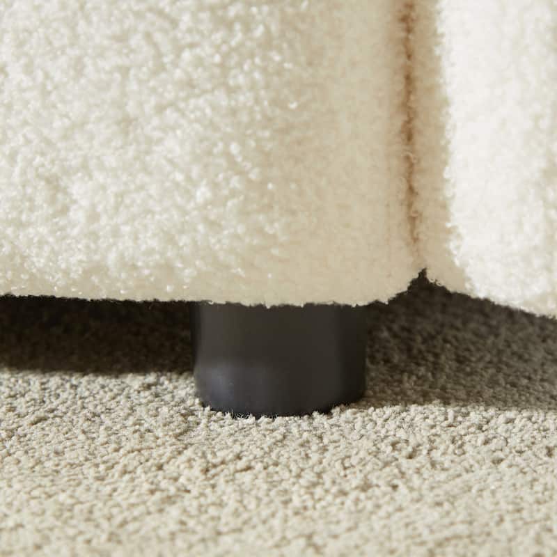 GDFStudio - Teddy Fabric 36.8" Sofa Chair with 1 Pillow