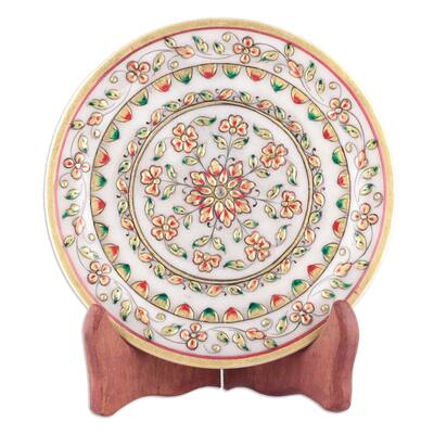 Novica Handmade Fantasy In Spring Marble Decorative Plate